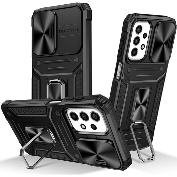 Galaxy A23 5G Case for Samsung Galaxy A23 4G Case with Kickstand Slide Camera Cover Military Grade Protection Shockproof Case for Galaxy A23 5G/4G Phone Case (Black)