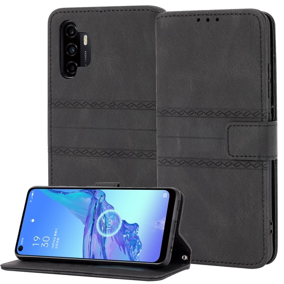 Galaxy A32 5G Case, AllyTech for Samsung A32 5G Case, PU Leather Wallet Flip Protective Phone Case with Card Slots for Samsung Galaxy A32 5G, Black