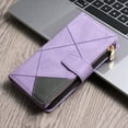 thumbnail image 1 of Galaxy A32 5G Case,Dteck Shockproof Magnetic Leather Wallet Zipper 9 Cards Slot Pocket Patterned Case Hybrid Rubber Kickstand Cover with Strap for Samsung Galaxy A32 5G,Purple, 1 of 7