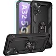 thumbnail image 1 of for Galaxy A32 5G Case,Samsung A32 5G Case, with HD Screen Protector,[Military Grade] Ring Car Mount Kickstand Hybrid Hard PC Soft TPU Shockproof Protective Case for A32 5G (Black), 1 of 13