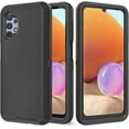 thumbnail image 1 of Galaxy A32 5G Case for Samsung Galaxy A32 5G Case Military Drop Shockproof  Heavy Duty Rugged 3 in 1 Protection Cover for Galaxy A32 5G Phone Case (Black+Black), 1 of 13