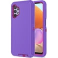 thumbnail image 1 of Galaxy A32 5G Case for Samsung Galaxy A32 5G Case Military Drop Shockproof  Heavy Duty Rugged 3 in 1 Protection Cover for Galaxy A32 5G Phone Case (Purple+Rose Red), 1 of 14