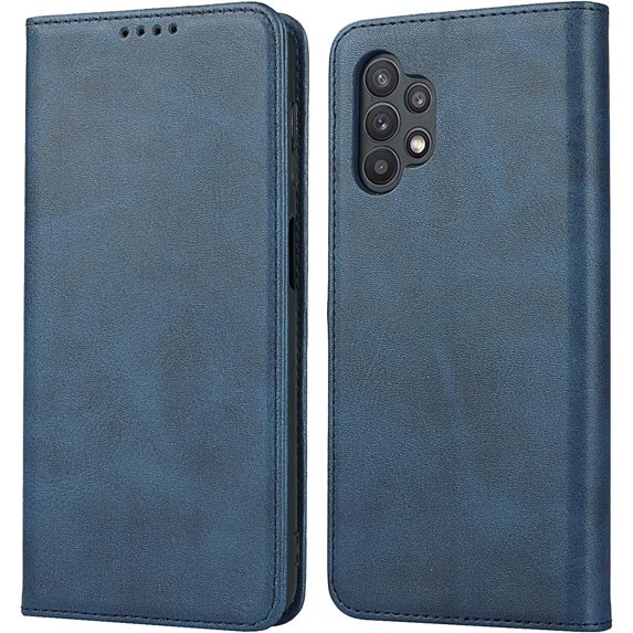 for Galaxy A32 5G Wallet Case,Premium PU Leather Flip Folio Case,Card Slots,Cash Pocket,Kickstand,Magnetic Closure TPU Shockproof Interior Protective Case for Samsung Galaxy A32 5G,Navy Blue