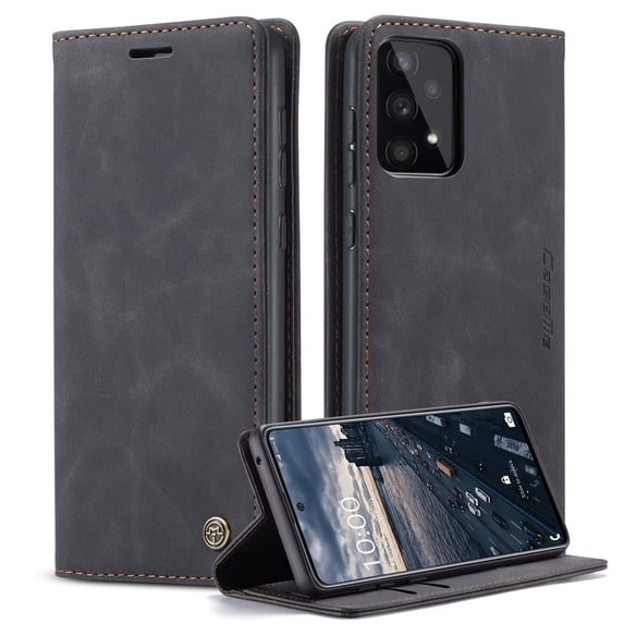 Galaxy A34 5G Wallet Case, TECH CIRCLE PU Leather Flip Folio Case with Card Holders RFID Blocking Kickstand Shockproof TPU Inner Shell Phone Cover for Samsung Galaxy A34 5G 6.2 inch 2023, Black