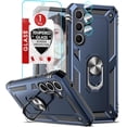 thumbnail image 1 of for Galaxy-A35-5G-Case with Stand, Samsung A35 5G Case with Tempered Glass Screen Protector and Camera Lens Protector, Heavy Duty Rugged Protective Case Cover Galaxy A35 5G, Blue, 1 of 14
