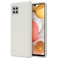 thumbnail image 1 of Galaxy A42 5G Case,Liquid Silicone Dual Layer Hybrid Hard PC& Soft Silicone, Gel Rubber Bumper Slim, Phone Cover for Samsung Galaxy A42 5G 6.6" 2021, Cream Stone, 1 of 5