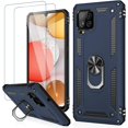 thumbnail image 1 of for Galaxy A42 5G Case with Screen Protector, Grade Shockproof Cover Pass 16ft Drop Test Protective Phone Case with  Kickstand Car Holder for Samsung Galaxy A42 5G Blue, 1 of 14