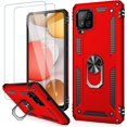 thumbnail image 1 of for Galaxy A42 5G Case with Screen Protector, Grade Shockproof Cover Pass 16ft Drop Test Protective Phone Case with  Kickstand Car Holder for Samsung Galaxy A42 5G Red, 1 of 14