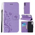 thumbnail image 1 of Galaxy A50 Case, Allytech Premium PU Leather Butterfly Pattern Embossed Kickstand Folio Flip Cards Holder Wallet Cases Covers with Hand Strap for Samsung Galaxy A50,Lightpurple, 1 of 4