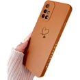 thumbnail image 1 of for Galaxy A51 4G Case(Not fit 5G),Cute Bling Side&Back Plated Love Heart with Anti-Fall Lens Camera Cover Protection Soft Shockproof Anti-Fingerprint Case for Samsung Galaxy A51 6.5" - Brown, 1 of 8