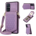 thumbnail image 1 of Galaxy A51 4G Wallet Case, Allytech Crossbody Shoulder Carrying Purse Cover RFID Blocking Card Slots Holder Flip PU Leather Stand Shockproof Case for Samsung A51 4G (Non 5G Version), Purple, 1 of 7