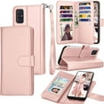 thumbnail image 1 of Galaxy A51 5G Case, [5G Version] Galaxy A51 Wallet Case, Tekcoo Luxury PU Leather Cash Credit Card Slots Holder Carrying Folio Flip Cover [Detachable Magnetic Hard Case] for Samsung A51 [Rose Gold], 1 of 6