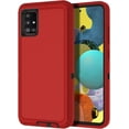 thumbnail image 1 of SXWL Rugged Hard Shell Cell Phone Case for Samsung Galaxy A51 5G, Black & Red, New, 1 Count, 1 of 14