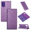 thumbnail image 1 of Galaxy A51 Case (5G Version), Allytech PU Leather Slim Fit Glitter Bling Design Shock-Absorbing Defender TPU Inner Back Cover Flip Cards Slots Wallet Case for Samsung Galaxy A51 5G, Purple, 1 of 8