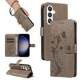 thumbnail image 1 of Galaxy A52 4G/5G Wallet Case with Cards Slots & Hand Wrist, Allytech Premium PU Leather Floral Butterfly Flip Cover Stand Magnetic Closure Phone Case for Samssung Galaxy A52 4G/5G - Gray, 1 of 8