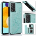 thumbnail image 1 of Galaxy A52 5G Case,Dteck Magnetic Leather Pattern Hybrid Rubber Shockproof Case Card Holder Wallet Back Kickstand Flip Cover for Samsung Galaxy A52 5G ,Mint, 1 of 7