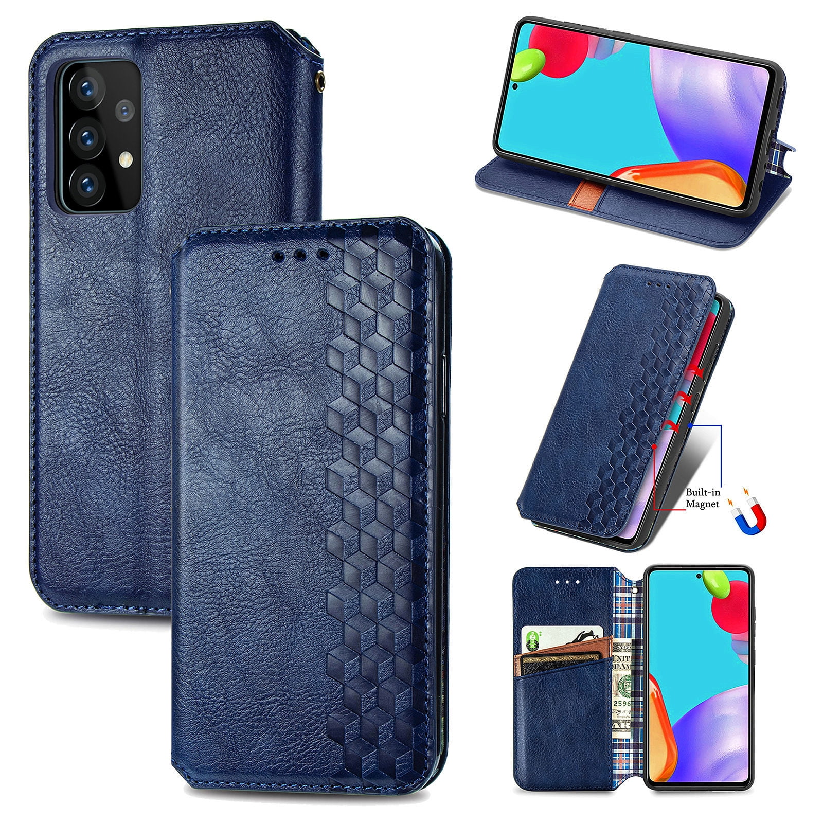 Shockproof PU Leather Wallet Case for Samsung Galaxy Kuwait