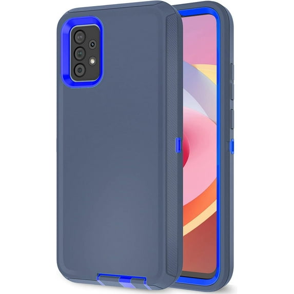 Galaxy A52 5G Case for Samsung Galaxy A52 5G Case Military Drop Shockproof Heavy Duty Rugged 3 in 1 Protection Cover for Galaxy A52 5G Phone Case (Navy+Blue)