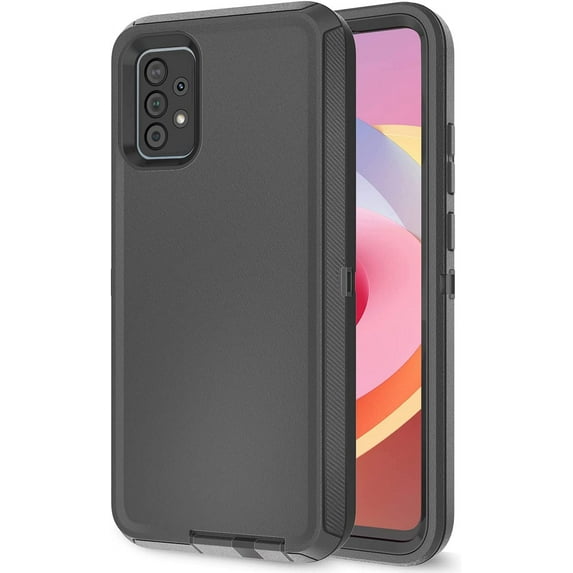 Galaxy A52 5G Case for Samsung Galaxy A52 5G Case Military Drop Shockproof Heavy Duty Rugged 3 in 1 Protection Cover for Galaxy A52 5G Phone Case (Black+Black)