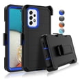 thumbnail image 1 of Galaxy A53 5G 2022 Case, Built-in Screen Protector Case with Belt Clip Holster Heavy Duty Rugged Shockproof Full Body Protection Kickstand Cover -Blue, 1 of 8