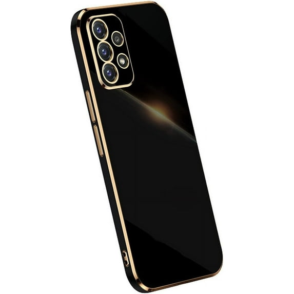 for Galaxy A53 5G Case Cute Full Camera Lens Protection & Luxury Electroplating Plated Shockproof Edge Bumper Soft TPU Protective Cover Phone Cases for Samsung Galaxy A53 5G 6.5" 2022-Black