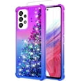 thumbnail image 1 of for Galaxy A53 Case,Samsung A53 5G Case with HD Screen Protector,Gradient Quicksand Glitter Liquid Floating Waterfall Durable Girls Cute Phone Case for Samsung Galaxy A53 5G (Purple/Blue), 1 of 14