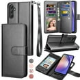 thumbnail image 1 of Galaxy A54 5G Case, A54 5G Wallet Case, Samsung Galaxy A54 5G 6.4 inchs PU Leather Case, Tekcoo Luxury Cash Credit Card Slots Folio Flip Cover [Detachable Magnetic Case] & Kickstand - Black, 1 of 6