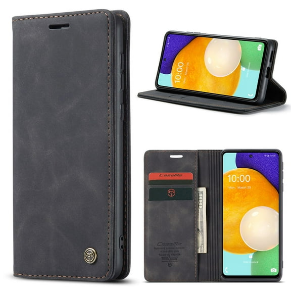 Galaxy A54 5G Wallet Case, TECH CIRCLE PU Leather Flip Folio Case with Card Holders RFID Blocking Kickstand Shockproof TPU Inner Shell Phone Cover for Samsung Galaxy A54 5G 6.5 inch 2023, Black