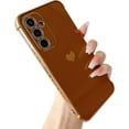 thumbnail image 1 of Galaxy A54 5g Case, for Samsung Galaxy A54 Case Women Girls Cute Design Soft Silicone Camera Protection Protective Lovely Heart Phone Case for Galaxy A54 5g Brown, 1 of 16