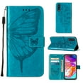 thumbnail image 1 of Galaxy A70 Phone Case, Dteck Embossed Butterfly Magnetic Flip PU Leather Wallet Foilo Case Stand Protective Cover with Hand Strap [Built-in card slots/money pocket] for Samsung Galaxy A70, Blue, 1 of 5