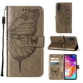 thumbnail image 1 of Galaxy A70 Phone Case, Dteck Embossed Butterfly Magnetic Flip PU Leather Wallet Foilo Case Stand Protective Cover with Hand Strap [Built-in card slots/money pocket] for Samsung Galaxy A70, Gray, 1 of 5