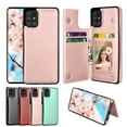 thumbnail image 1 of Galaxy A71 4G Case, Samsung Galaxy A71 4G Wallet Case, Takfox Shockproof PU Leather Case w/ Card Pockets 3 Cards Slots Cash ID Credit Card Magnetic Flip Phone Cases Hard Cover Kickstand, Rose Gold, 1 of 7