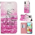 thumbnail image 1 of Galaxy A71 (4G) Case Wallet, Allytech PU Leather Shockproof Fit 3D Pattern Full Protection Folio Flip Cards Slots Holder ANTI-SCRACH Girls Women Wallet Case Cover for Samsung Galaxy A71 (4G),Pink Sea, 1 of 1