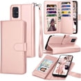 thumbnail image 1 of Galaxy A71 5G Case, [5G Version] Galaxy A71 Wallet Case, Tekcoo Luxury PU Leather Cash Credit Card Slots Holder Carrying Folio Flip Cover [Detachable Magnetic Hard Case] for Samsung A71 [Rose Gold], 1 of 6