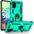 thumbnail image 1 of for Galaxy A71 5G Case,A71 5G Case,[NOT for Verizon A71 5G UW] [Military Grade] Ring Car Mount Kickstand Hybrid Hard PC Soft TPU Shockproof Protective Case for Samsung Galaxy A71 5G (Teal), 1 of 14