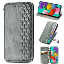 Galaxy A71 5G Case, Premium PU Leather TPU Wallet Cover with Card Holder Kickstand Hidden Magnetic Adsorption Shockproof Flip Folio Cell Phone Protective Case for Samsung Galaxy A71 5G,Gray