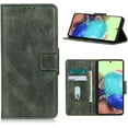 thumbnail image 1 of Galaxy A71 5G Case, Retro Wallet Folio Flip Leather Magnetic Buckle Slim Back Cover Built-in Card Holder Slot and Stand for Samsung Galaxy A71 5G (Green), 1 of 14