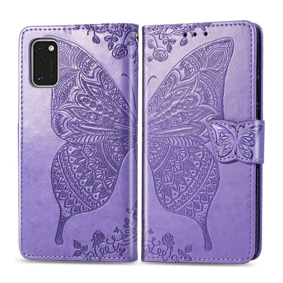 Galaxy A71 5G Case, Galaxy A71 5G Wallet Case Folio Case Magnetic Closure RFID Blocking Card Slots Kickstand Case Shockproof Absorption Double Protection Case for Samaung Galaxy A71 5G, Lightpurple