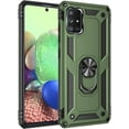 thumbnail image 1 of Galaxy A71 Case Military Grade  Heavy Duty Rugged Dual Layers Full Body Shockproof Finger Ring Kickstand Olive Green, 1 of 10