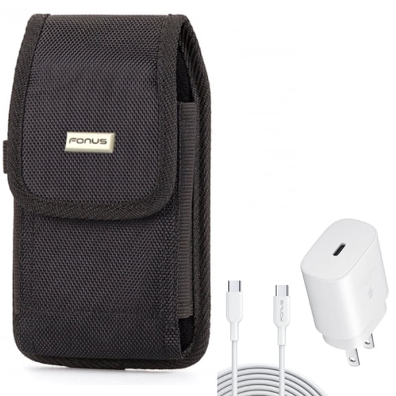 For Galaxy A73 /A54 /A53 /A33 - 25W Fast Home Charger w Case Belt Clip, PD Type-C 6ft USB-C Cable Quick, Swivel Holster Rugged for Samsung Galaxy A73 /A54 /A53 /A33 5G
