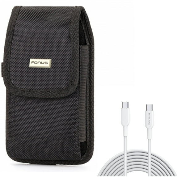 For Galaxy A73 /A54 /A53 /A33 - 6ft Long Type-C Cable w Case Belt Clip, PD Fast Charger Cord Power Wire, Swivel Holster Rugged for Samsung Galaxy A73 /A54 /A53 /A33 5G