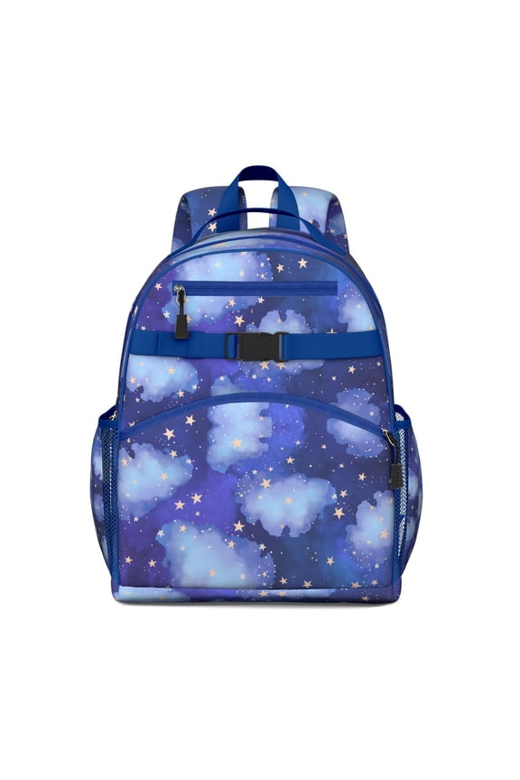 Galaxy Aesthetic School Backpack - Waterproof & Ergonomic Daypack for Students, Alien Themed with Chest Strap