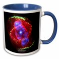 thumbnail image 1 of 3drose, Galaxy and Nebula - Cats Eye Nebula (red Gases), 15oz Two-tone Blue Mug, 1 of 6