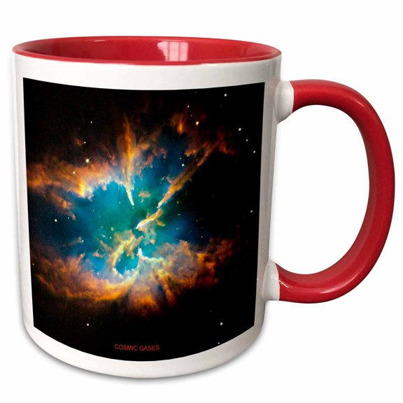 3drose, Galaxy and Nebula - Cosmic Gases, 11oz Two-tone Red Mug