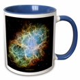 thumbnail image 1 of 3drose, Galaxy and Nebula - Crab Nebula, 15oz Two-tone Blue Mug, 1 of 6