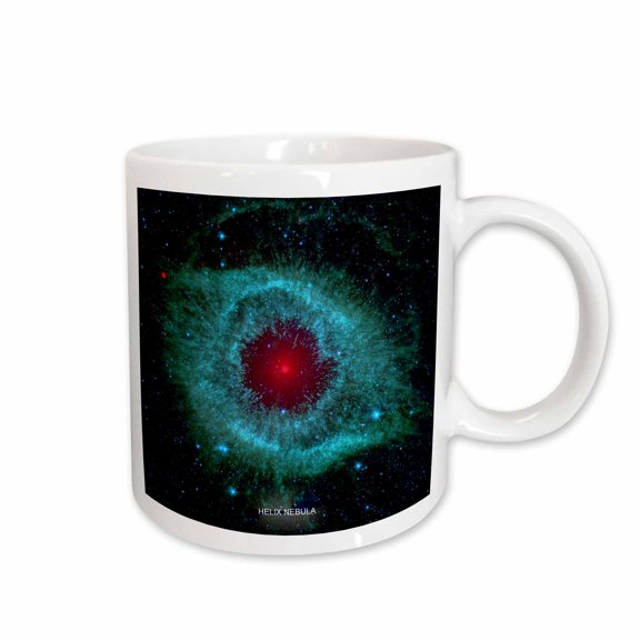 3drose, Galaxy and Nebula - Helix Nebula (red and Blue Gases), 15oz Mug