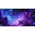 thumbnail image 1 of Galaxy Aquarium Background, Purple Starry Sky Universe Space Fish Tank Background Nebula Stars Terrarium Background, Mysterious Purple and Blue Nebula Stars Tapestry Fish Tank Decorations, 1 of 5