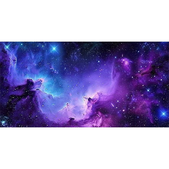 Galaxy Aquarium Background, Purple Starry Sky Universe Space Fish Tank Background Nebula Stars Terrarium Background, Mysterious Purple and Blue Nebula Stars Tapestry Fish Tank Decorations