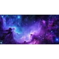 thumbnail image 1 of Galaxy Aquarium Background, Purple Starry Sky Universe Space Fish Tank Background Nebula Stars Terrarium Background, Mysterious Purple and Blue Nebula Stars Tapestry Fish Tank Decorations, 1 of 5