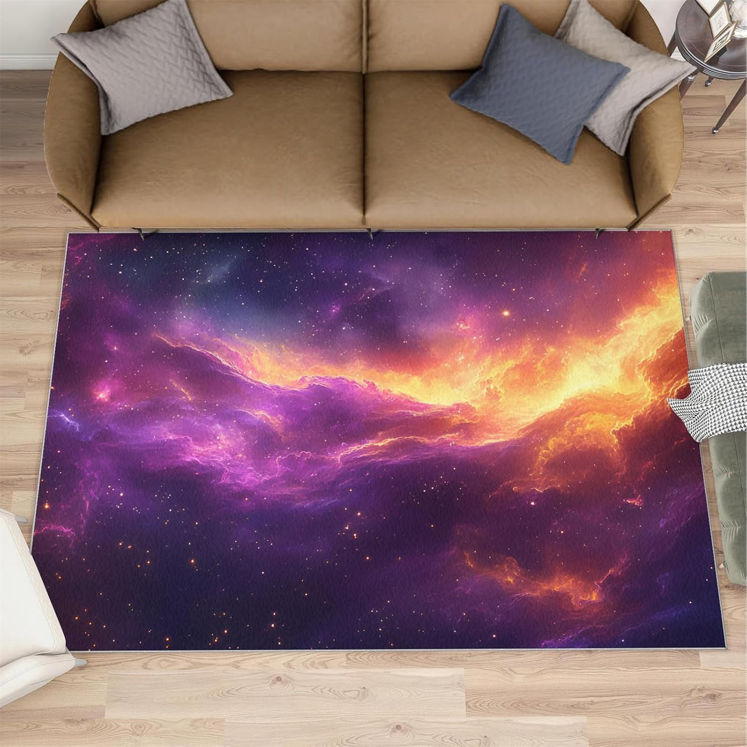 Galaxy Rug Texture Galaxy Area Rug for Bedroom Living Room Carpet Nebula Vortex Rugs ...